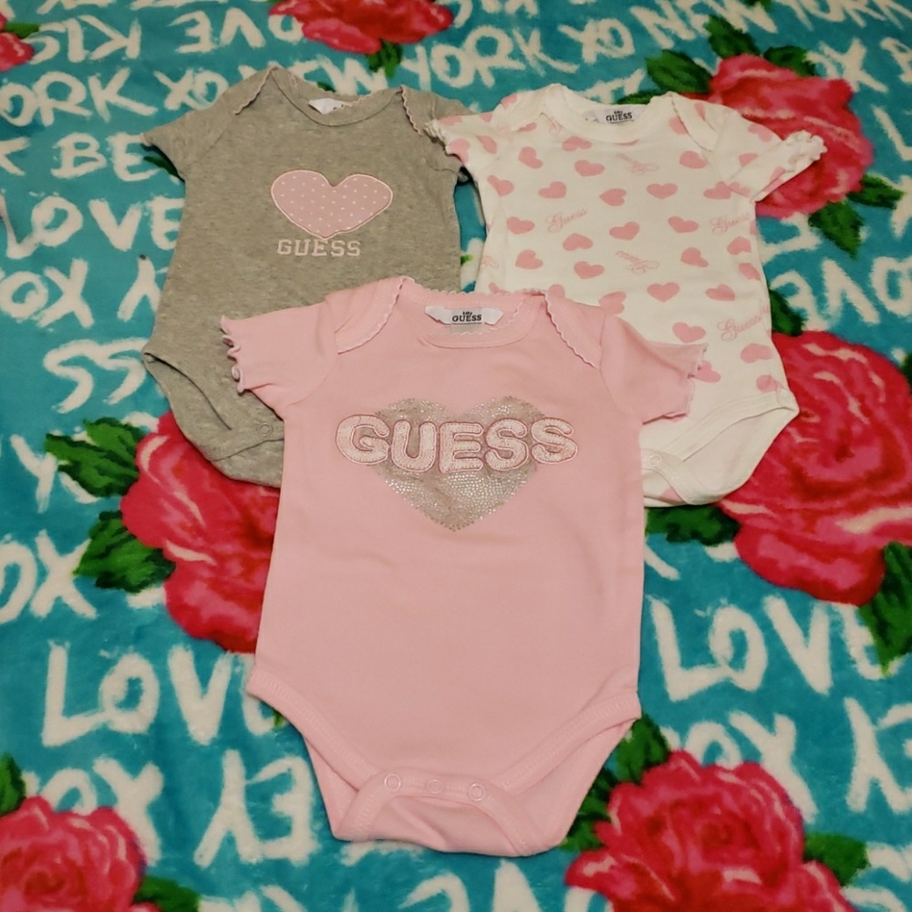 3 Baby guess onsies